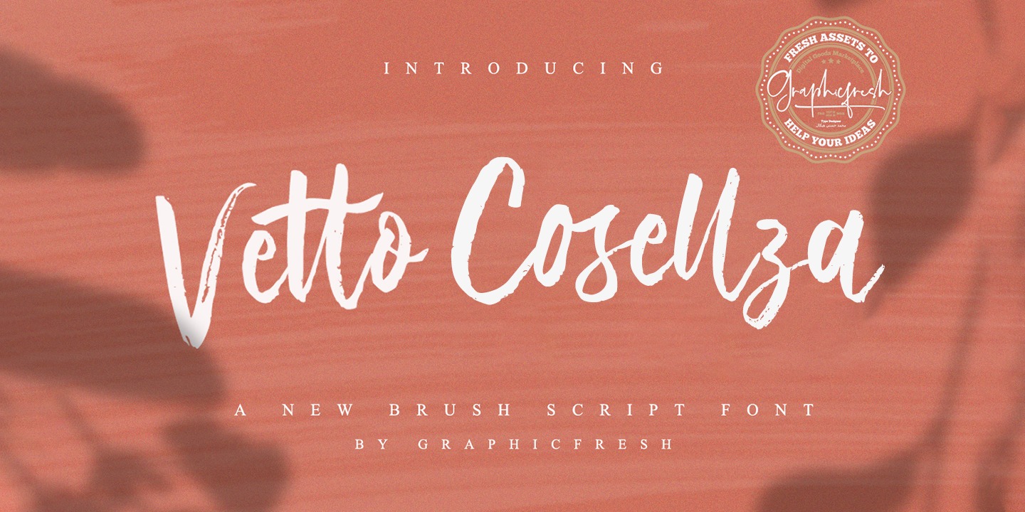 Пример шрифта Vetto Cosellza